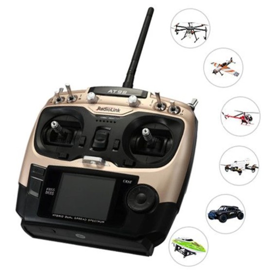 Radiolink AT9S Pro 2.4G 12CH DSSS FHSS Transmitter With R9DS Receiver Compatible TBS Crossfire Module for RC Drone